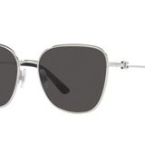 Dolce & Gabbana DG 2293 05/87 Gümüş Metal Kelebek Güneş Gözlüğü Gri Lens, Gümüş Koyu Gri, 56-17-145