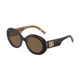 Dolce & Gabbana DG 4448 321773 51 Kadın Oval Kırçıllı Kahverengi Kemik Güneş Gözlüğü