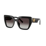 Dolce & Gabbana DG 4538 Güneş Gözlüğü, Kare Çerçeve, 54 mm, Siyah, Gri Gradyan Cam