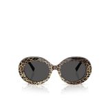 Dolce & Gabbana DG4448 Oval Leopar Desenli Kadın Güneş Gözlüğü