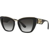 Dolce & Gabbana DG6144 54 Kadın Güneş Gözlüğü UV Koruma Özelliği ile Şık Tasarım - Siyah
