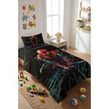 Dolce Mariee Örümcek Adam Kadife Kumaş Çocuk ve Genç Yatak Örtüsü Seti (2 Parça) TKY0033 - Renkli - 180 x 240 cm