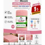 Dolce Mariee Pamuklu Lastikli Çarşaf – Tam Oturan, Nefes Alan Kumaş - 200x200 King Size - Pembe