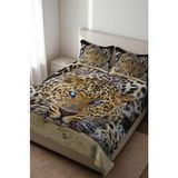 Dolce Mariee Parlak Kadife Kumaş Kapitoneli Çift Kişilik Yatak Örtüsü Seti (3 Parça) CKY0014 - Renkli - 240 x 260 cm