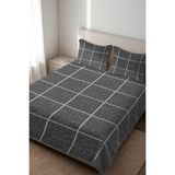 Dolce Mariee Parlak Kadife Kumaş Kapitoneli Çift Kişilik Yatak Örtüsü Seti (3 Parça) CKY0034 - Renkli - 240 x 260 cm