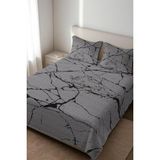 Dolce Mariee Parlak Kadife Kumaş Kapitoneli Çift Kişilik Yatak Örtüsü Seti (3 Parça) CKY0036 - Renkli - 240 x 260 cm