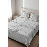 Dolce Mariee Parlak Kadife Kumaş Kapitoneli Çift Kişilik Yatak Örtüsü Seti (3 Parça) CKY0037 - Renkli - 240 x 260 cm