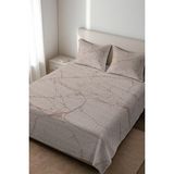 Dolce Mariee Parlak Kadife Kumaş Kapitoneli Çift Kişilik Yatak Örtüsü Seti (3 Parça) CKY0039 - Renkli - 240 x 260 cm
