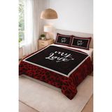 Dolce Mariee Parlak Kadife Kumaş Kapitoneli Çift Kişilik Yatak Örtüsü Seti (3 Parça) CKY0044 - Renkli - 240 x 260 cm