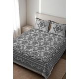 Dolce Mariee Parlak Kadife Kumaş Kapitoneli Çift Kişilik Yatak Örtüsü Seti (3 Parça) CKY0048 - Renkli - 240 x 260 cm