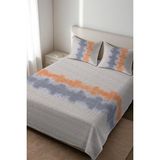 Dolce Mariee Parlak Kadife Kumaş Kapitoneli Çift Kişilik Yatak Örtüsü Seti (3 Parça) CKY0067 - Renkli - 240 x 260 cm