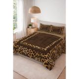 Dolce Mariee Parlak Kadife Kumaş Kapitoneli Çift Kişilik Yatak Örtüsü Seti (3 Parça) CKY0087 - Renkli - 240 x 260 cm