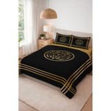 Dolce Mariee Parlak Kadife Kumaş Kapitoneli Çift Kişilik Yatak Örtüsü Seti (3 Parça) CKY0089 - Renkli - 240 x 260 cm