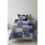 Dolce Mariee Parlak Kadife Kumaş Tek Kişilik Çocuk Yatak Örtüsü Seti (2 Parça) TKY0012 - 180 x 240 cm - Renkli