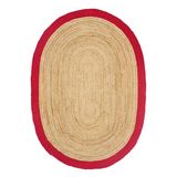 Dolce Vita Halı Agra Jute Red 120x180 Oval Salon Halısı