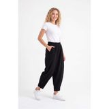 dolcemix KADIN HAVUÇ MODEL MUSLİN GABARDİN KARIŞIMLI RAHAT KESİM PANTOLON