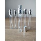 Doldurulabilir Cam Parfüm Şişeleri, 10 Ml, Gümüş Metal Kapak, Çevirme Mekanizmalı, Seyahat I