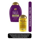 Dolgunlaştırıcı Biotin & Kolajen Sülfatsız Şampuan 385 ml + Argan Oil Of Morocco Kuru Ve Sertleşmiş Saçlar İçin Yenileyici Extra Sülfatsız Argan Yağı 100 ml