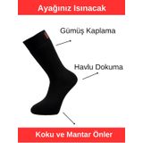 Doliche 3'lü Erkek Termal Çorap (Patentli Gümüş İplikli) Çift Katmanlı Sıcak Etki