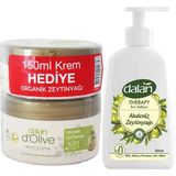 D'olive Besleyici Organik Zeytinyağlı Kremi 250 ml + 150 ml Hediye + Dalan Akdeniz Zeytinyağlı Sıvı Sabun 300 ml