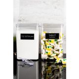 Dolkin Home 2'li Deterjan Kutusu Seti Ölçekli Toz Deterjan Tablet Deterjan Etiketli 3000ml Mika Deterjanlık Seti