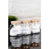 Dolkin Home 3'lü 500ml Ahşap Kapaklı Pamuk Seti Pamuk Kulak Pamuğu Makyaj Pamuğu Cam Kavanoz Organize Banyo Seti