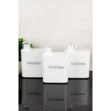 Dolkin Home 3'lü Kendinden Ölçekli Deterjan Kutusu Seti Toz Deterjan Sıvı Deterjan Yumuşatıcı Etiketli 2200 ml Ölçek Kapaklı Deterjanlık