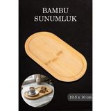 Dolkin Home Bambu Oval Sunum ve Servis Tepsisi 19,5X10 cm - Bambu Tepsi - Yağdanlık Altlığı Bambu Ahşap Stant