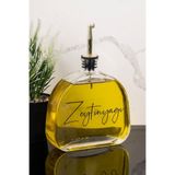 Dolkin Home Lüks 500 ml Yağdanlık Gold Kapak Cam Yağlık Zeytinyağı Ve Ayçiçek Yağı Etiketli Sosluk Sirkelik