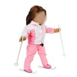 doll Clothes for 18 " "Dolls: 6 parça" Ready to Ski "kayak kıyafeti – by" Dress, Dolly (içeriği, tişört, pantolon, ceket, bot, Poles, and Skis)