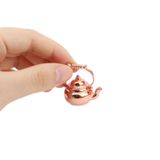 Dollhouse Minyatür Canlı Çaydanlık Çaydanlık Çaydanlık 1:12 Ölçekli Mutfak Bakır Model Bebek Ev Dekorasyonu Gıda Süsleme Aksesuarları (Bronz)