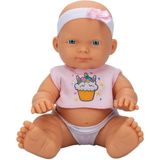 Dollz'n More 23 cm Pembe Fiyonk ve Pembe Bluzlu Ada Bebek Kız Çocuklar İçin Sevimli Oyun Arkadaşı