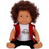Dollz'n More Curly Bebek 35 cm Kurukafa Tişörtlü Sevimli Kıyafetler ile Eğlenceli Oyun Arkadaşı