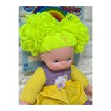 Dollz'n More Gökkuşağı Bebekleri Lahana Saçlı Dolgu Bebek 35 Cm (YENİ SEZON) Sarı