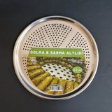 Dolma ve Yaprak Sarma Altlığı – Paslanmaz Çelik Tencere Altlığı 22 cm - Gümüş