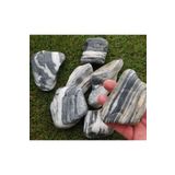 Dolomit Taş Siyah Beyaz 25 Kg 6-10 Cm Dere Taşı Çakıl Taşı Bahçe Süs Taşı Akvaryum Teraryum Taşı