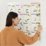 Dolozena Eğlenceli Renkli Statik Kağıt Elif-Ba Öğrenme Tahtası 70 x 100 cm