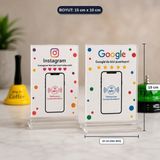 Dolozena Yorum Kartı ve Sosyal Medya Standı - 2'li Nfc Akıllı Pleksi Kart Seti