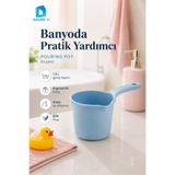 DolphFin 1,5 L Mavi Koçero Bebek Banyo Maşrapası BPA Free Ergonomik Saplı