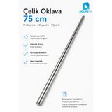 DolphFin 75 cm Paslanmaz Çelik Oklava Profesyonel Hamur Açma Merdanesi