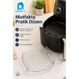 DolphFin Airfryer Izgara Teli Paslanmaz Çelik Metal Pişirme Rafı Airfryer Uyumlu Mutfak Yardımcısı