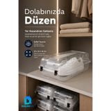 DolphFin Erkek Ayakkabı Kutusu 37x21x14 cm Plastik Dolap İçi Düzenleyici