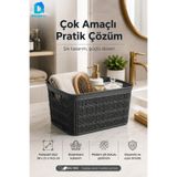 DolphFin Jute Çok Amaçlı Kutu 10 L Plastik Mutfak Banyo Dolap İçi Düzenleyici