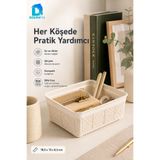 DolphFin Jute Mini Çok Amaçlı Sepet No:1 1,5 L Mutfak Banyo Dolap İçi Saklama Organizeri