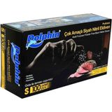 Dolphin 100'lü Çok Amaçlı Pudrasız Siyah Eldiven S