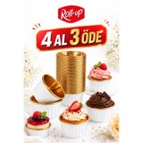 Dolphin 25'li Beyaz-Altın Muffin-Kek Kapsülü Pratik Kullanım ve Hijyenik Seçim | Cupcake Kalıbı, Kağıt Muffin Kapsülü, Kek Kalıbı, Muffin Cup