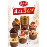 Dolphin 25'li Kahverengi-Altın Muffin-Kek Kapsülü Pratik Kullanım ve Hijyenik Seçenek | Cupcake Kalıbı, Kağıt Muffin Kapsülü, Kek Kalıbı, Muffin Cup