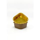 Dolphin 25li Muffin Kalıbı - Cupcake kalıpları, Su Geçirmez ve Yağ Geçirmez Pişirme Kağıtları, Ev veya Parti İçin Alüminyum Folyo Pişirme Kek Kapları -Kare Kahverengi-Altın