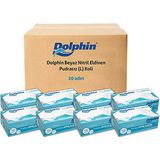 Dolphin Beyaz Nitril Eldiven Pudrasız L 20 Pk x 100 Adet Koli