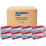 Dolphin Beyaz Vinil Eldiven Pudrasız (M) 20 Pk x 100 'lü (Koli)